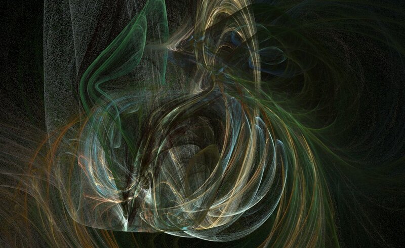 Abstract Swirling Patterns — Green