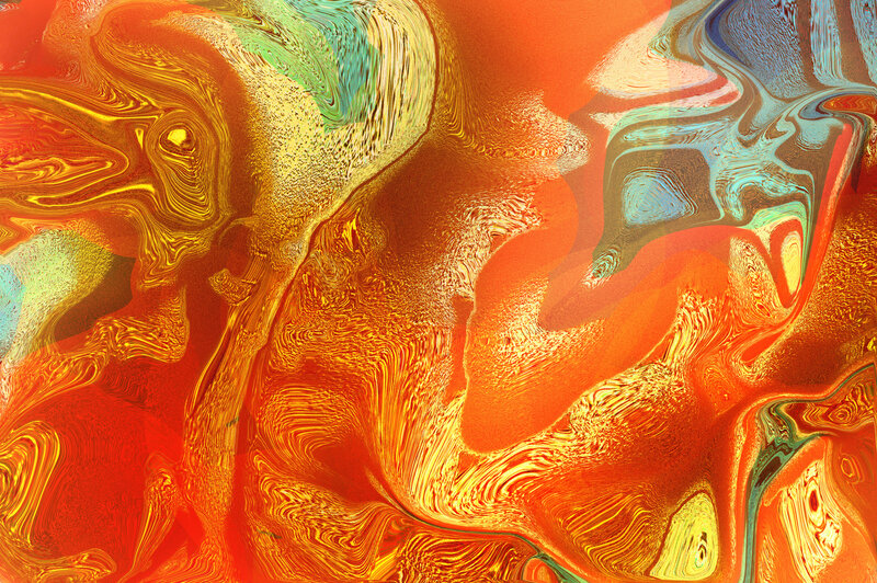 Abstract Swirling Patterns — Orange
