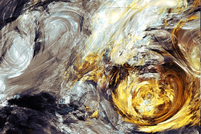 Abstract Swirling Patterns — Yellow