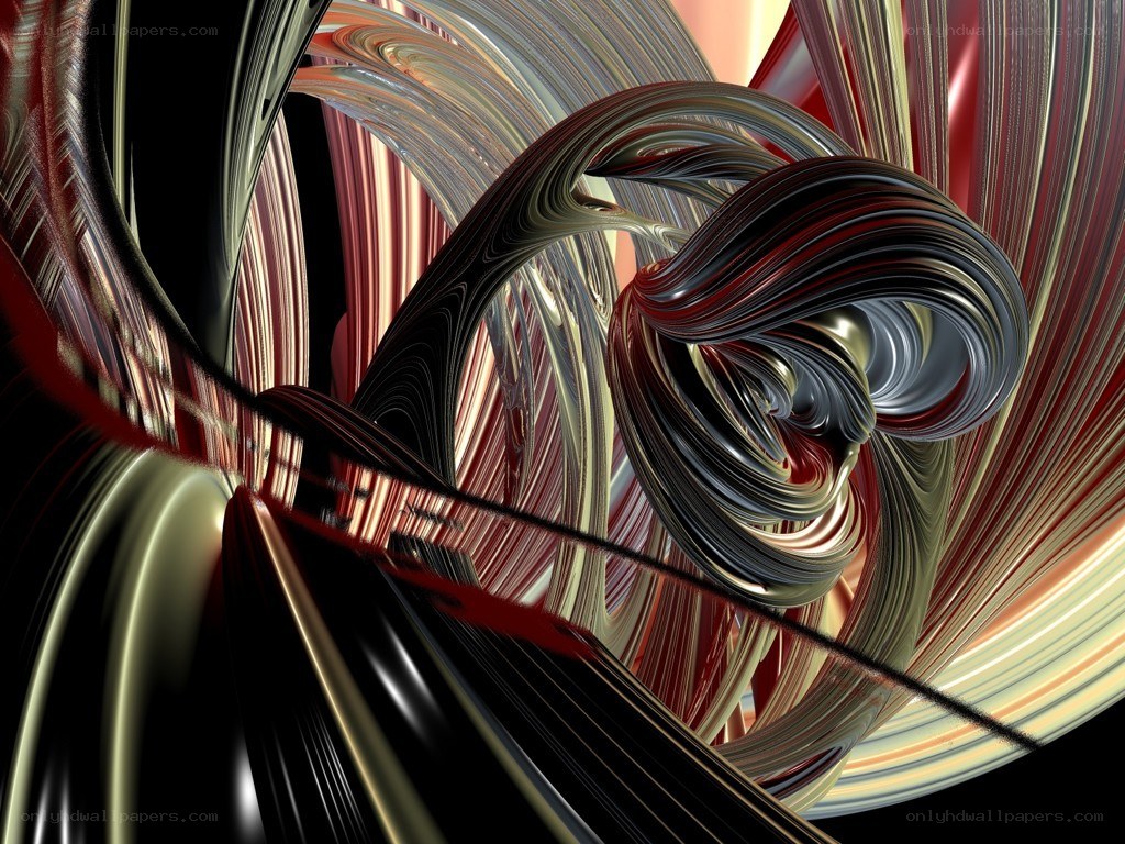 Abstract swirling ribbons