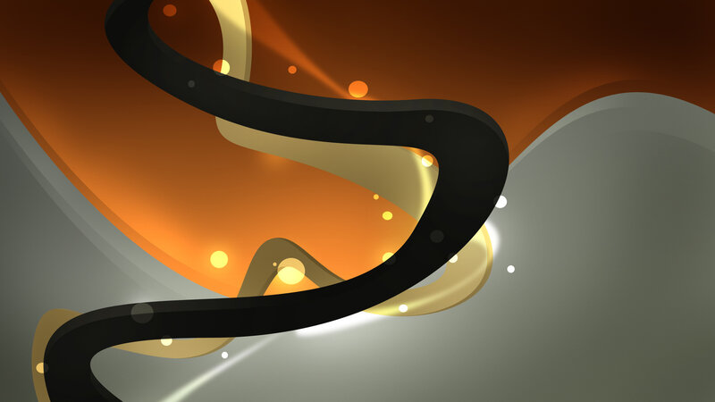 Abstract Swirling Ribbons — Orange, Dynamic