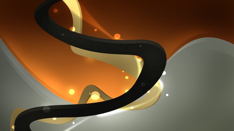 Abstract Swirling Ribbons — Orange