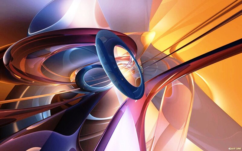 Abstract Swirling Rings