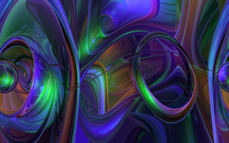 Abstract Swirling Shapes — Purple, Hypnotic