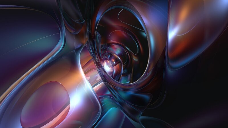Abstract Swirling Shapes — Purple