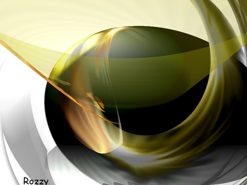 Abstract Swirling Shapes — Yellow