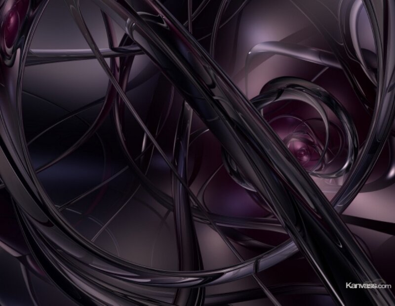 Abstract Swirling Tubes — Purple