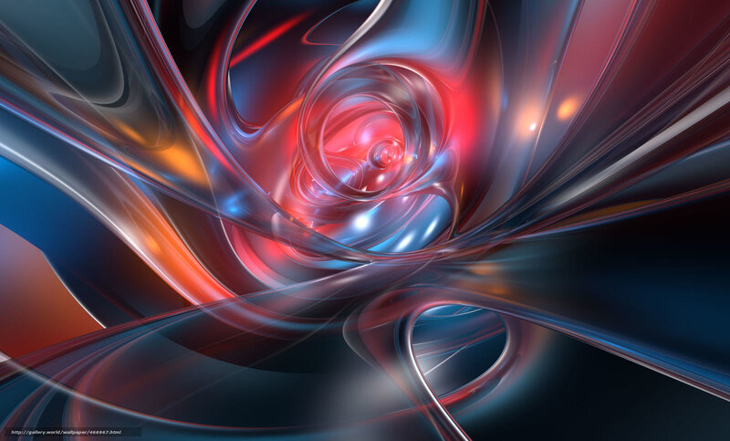 Abstract Swirling Tunnel — Red