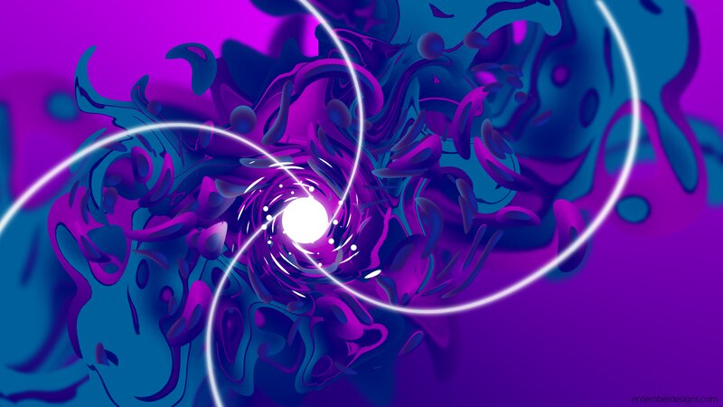 Abstract Swirling Vortex — Purple, Hypnotic
