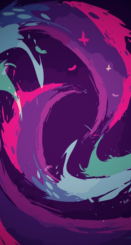 Abstract Swirling Vortex — Purple