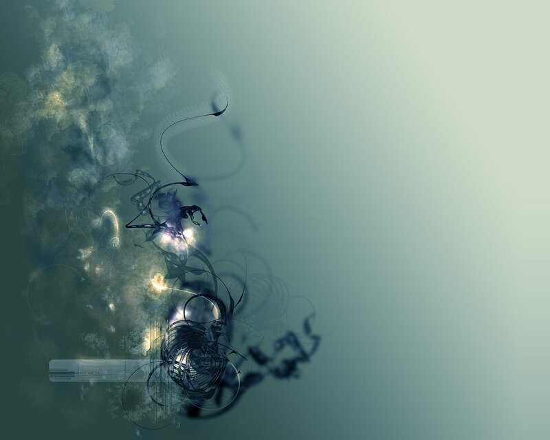 Abstract Swirls and Light — Green, Ethereal