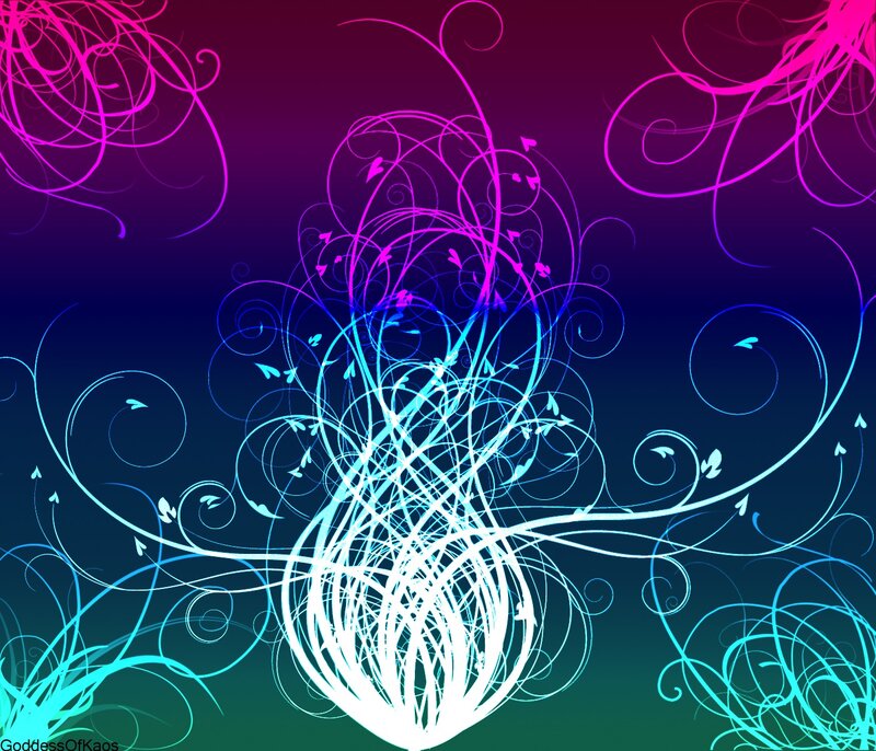 Abstract Swirls and Lines — Purple