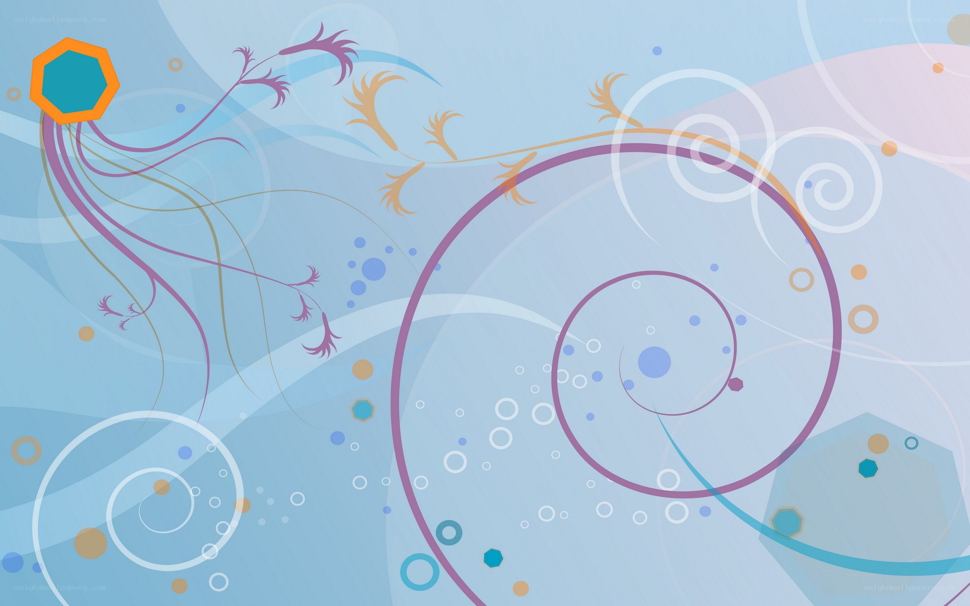 abstract swirls and shapes