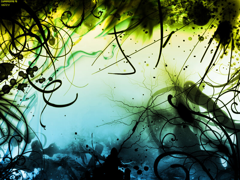 Abstract Swirls and Splatters