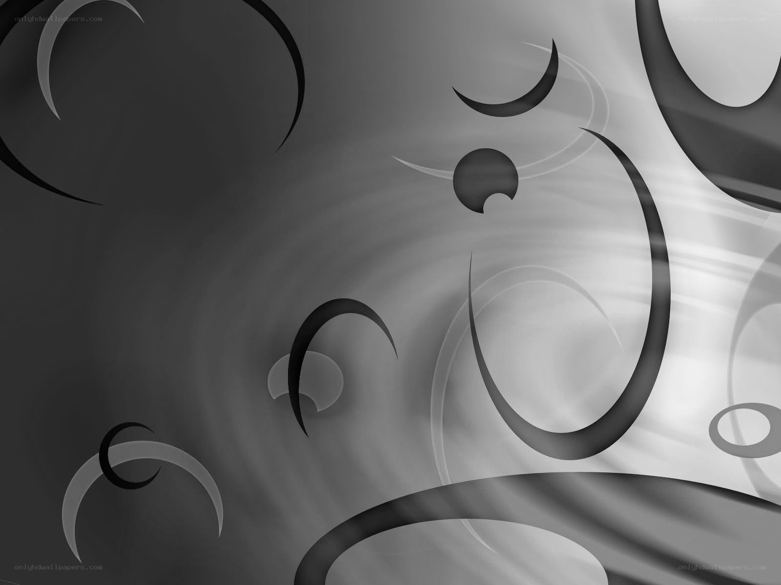 abstract swirls in grayscale