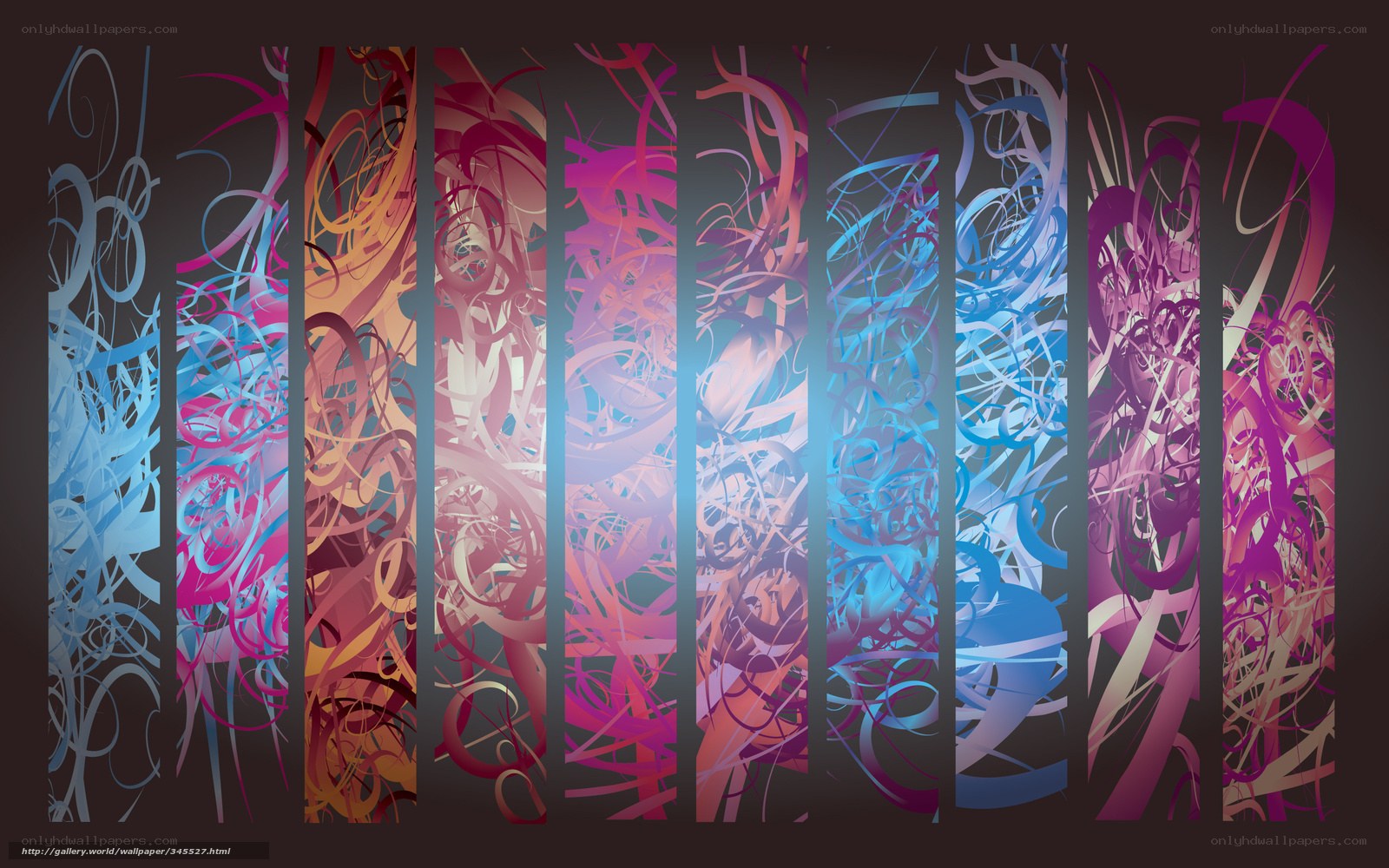 Abstract swirls in vibrant colors