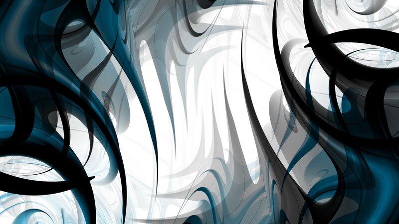 Abstract Swirls of Blue and Black