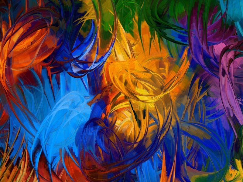 Abstract Swirls of Color — Blue
