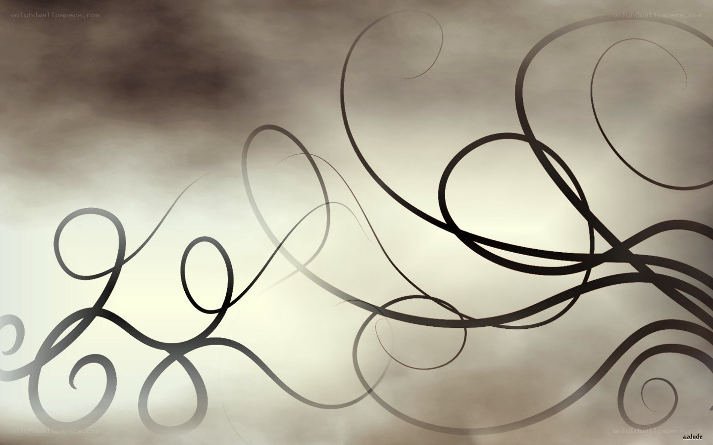 abstract swirls on cloudy background