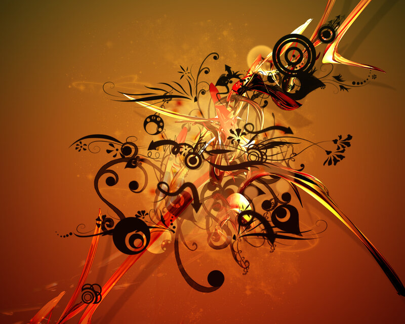 Abstract swirls on warm background