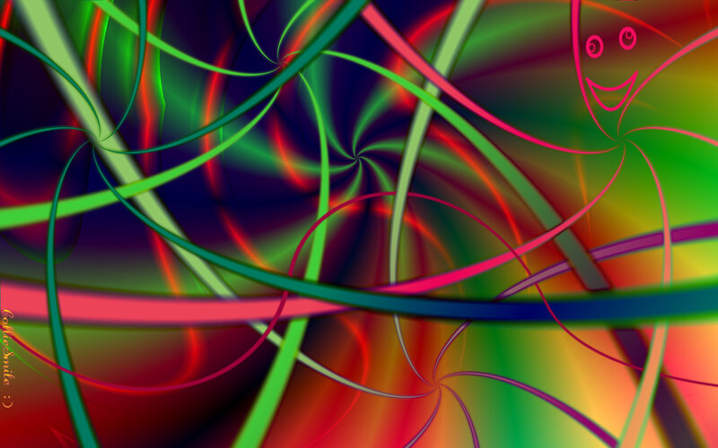 Abstract Swirls with Smiley Face