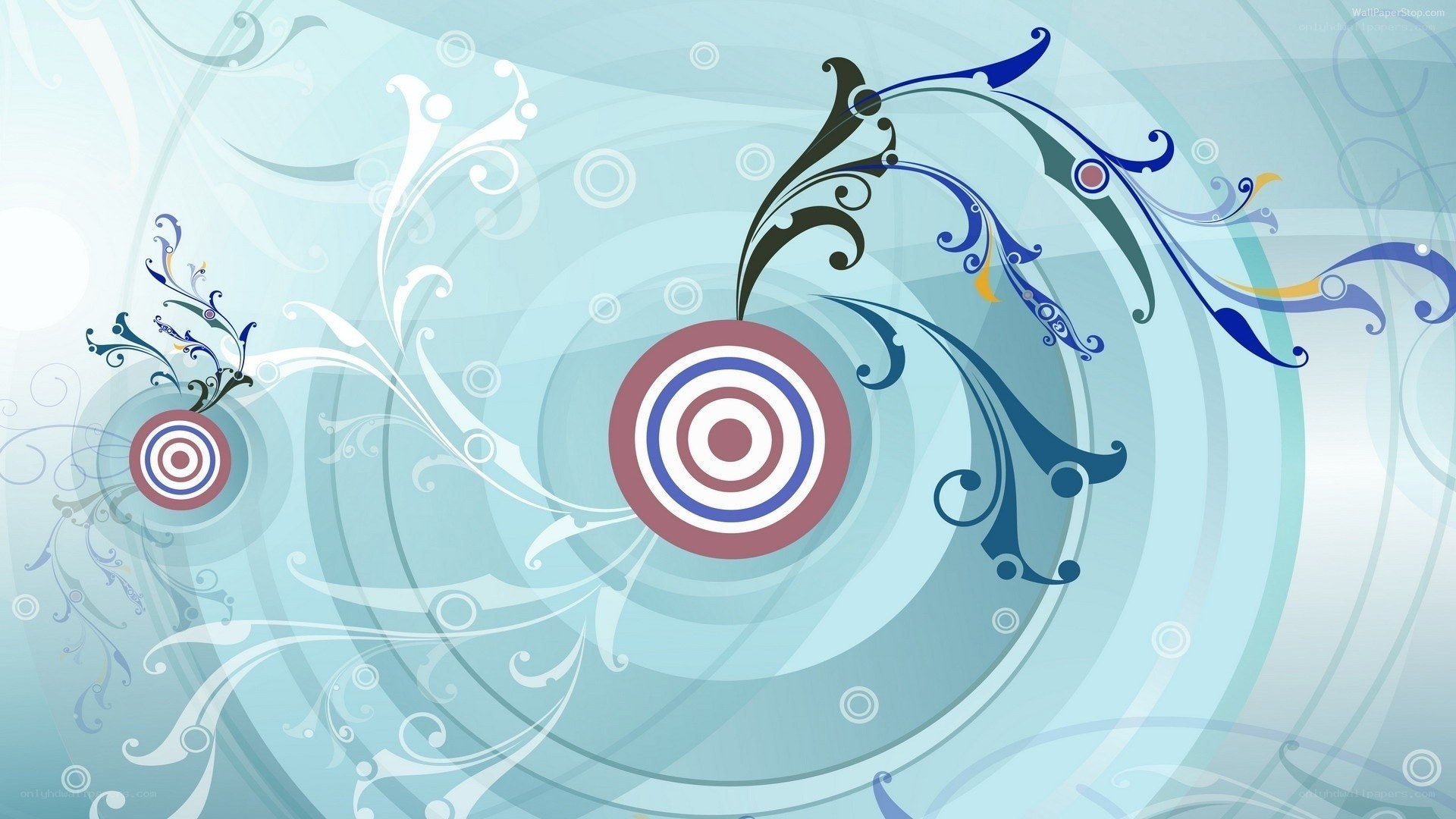 abstract swirls with target design