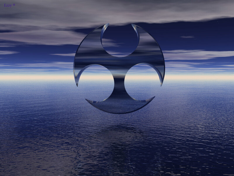 abstract symbol over water