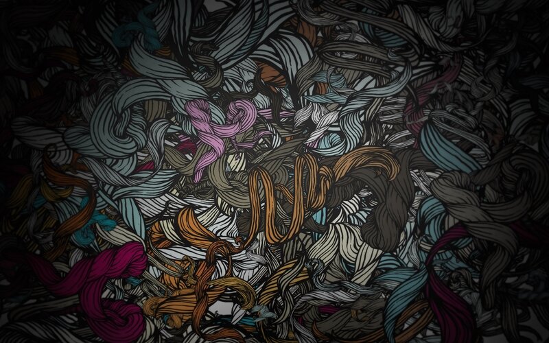 abstract tangled lines art