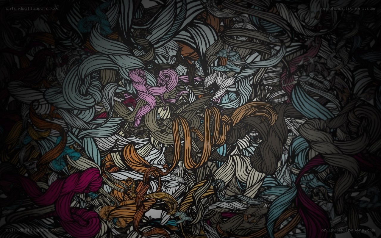 abstract tangled lines art