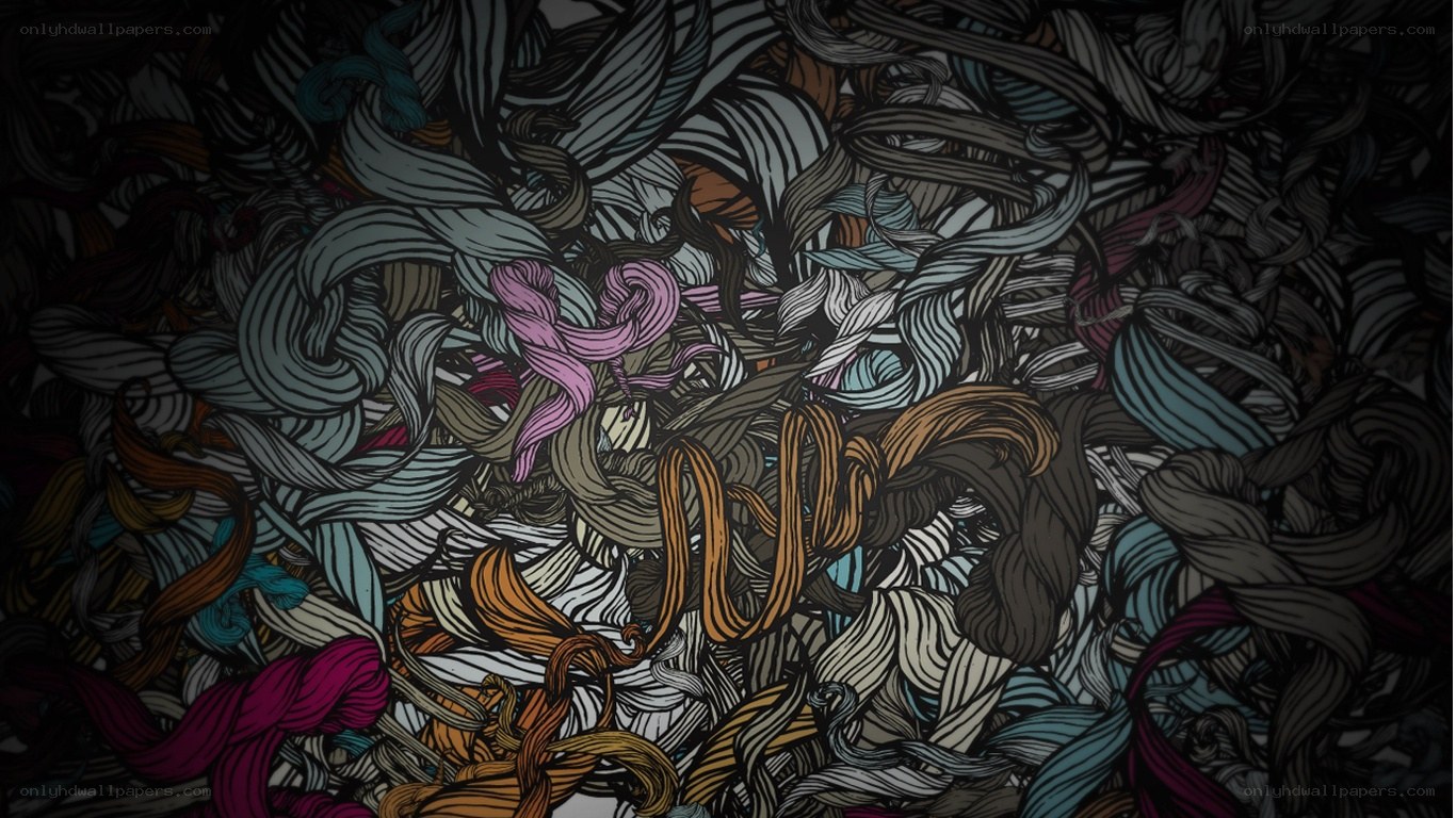 abstract tangled lines artwork