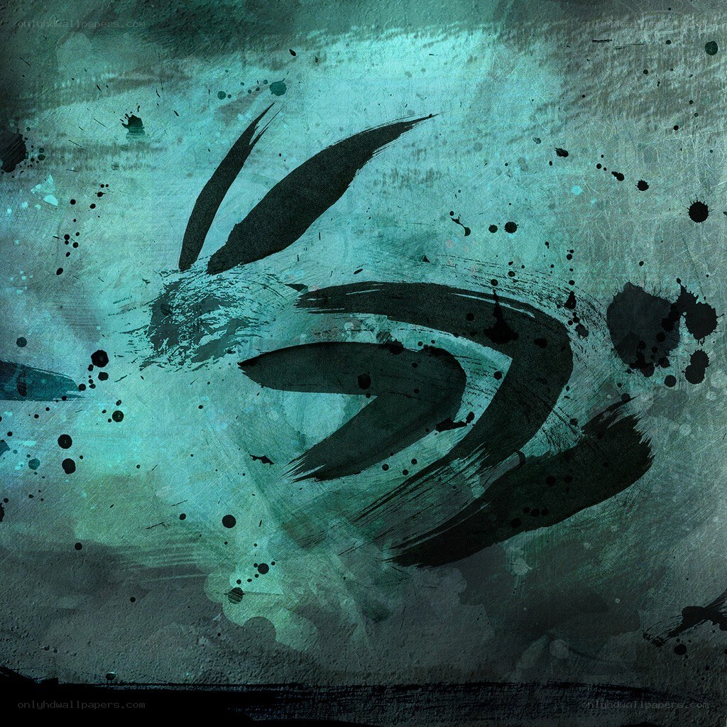 abstract teal and black brushstroke art