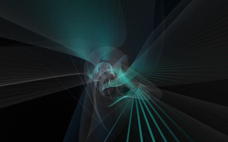 Abstract teal and black fractal design