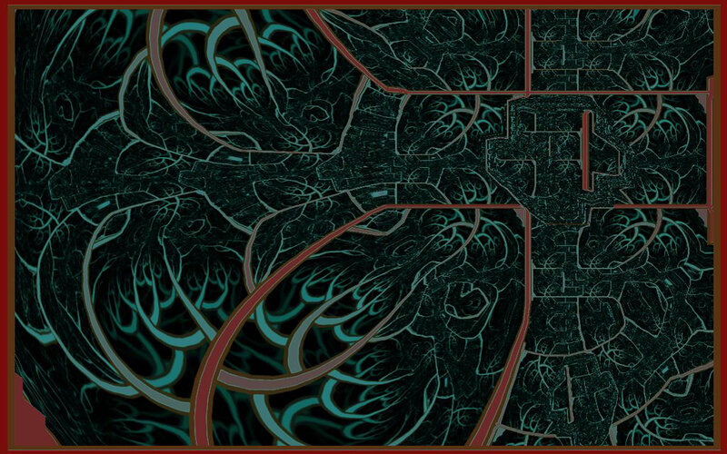abstract teal and black pattern