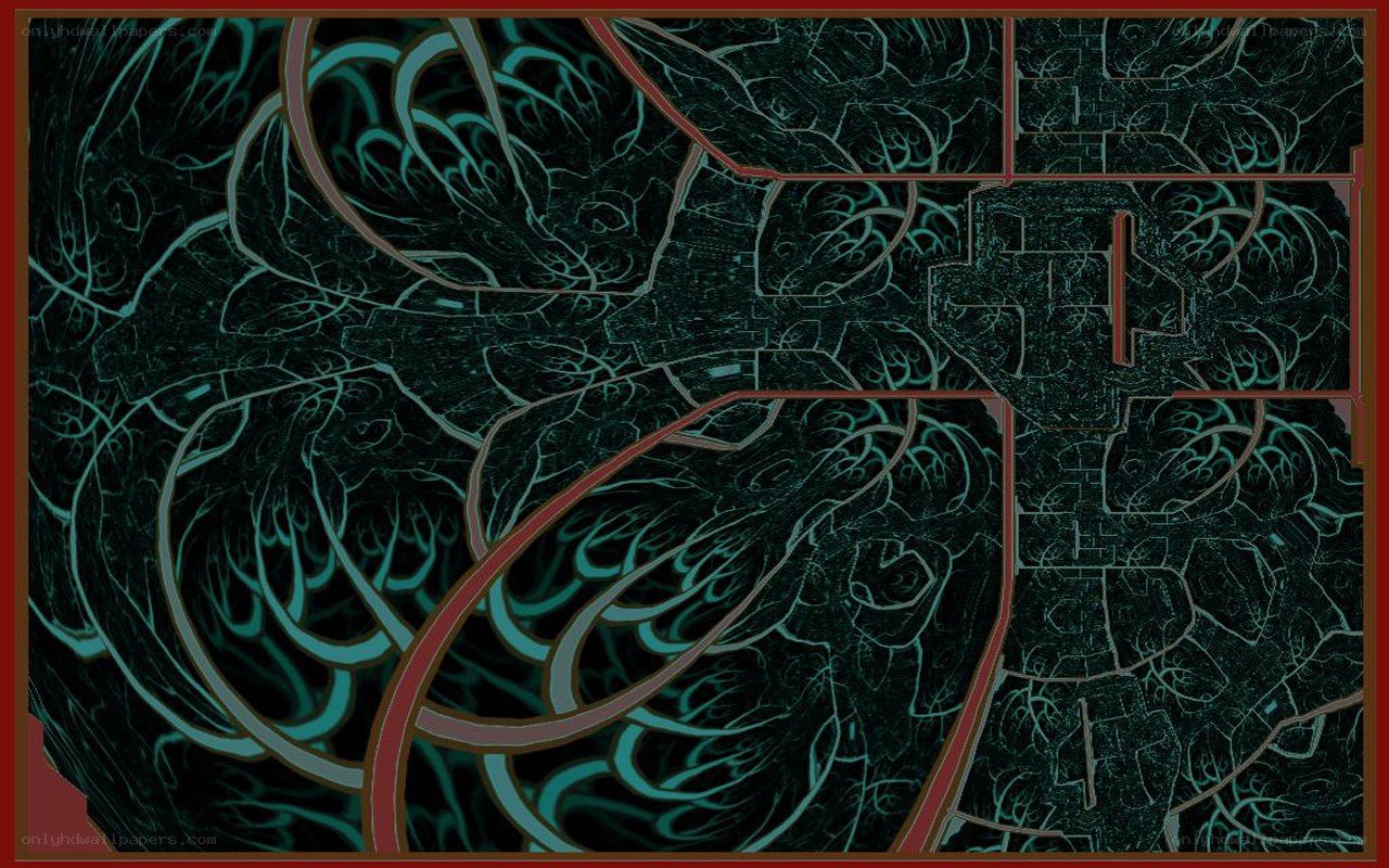abstract teal and black pattern