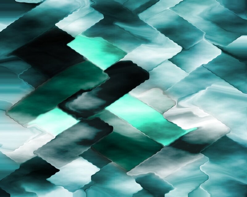 Abstract teal and green pattern