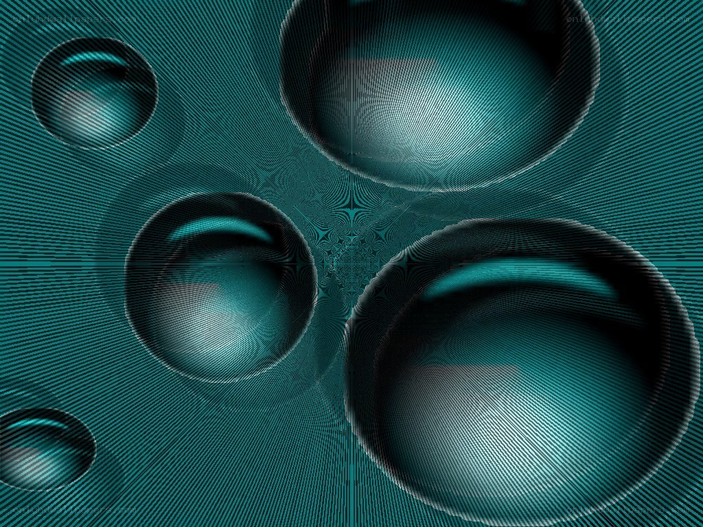 Abstract teal bubble pattern