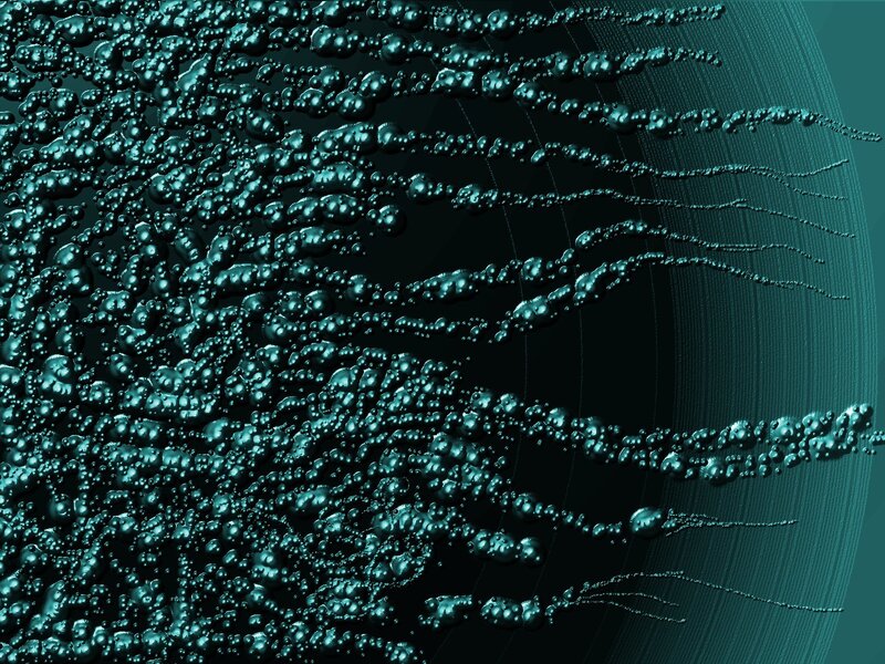 abstract teal bubble patterns