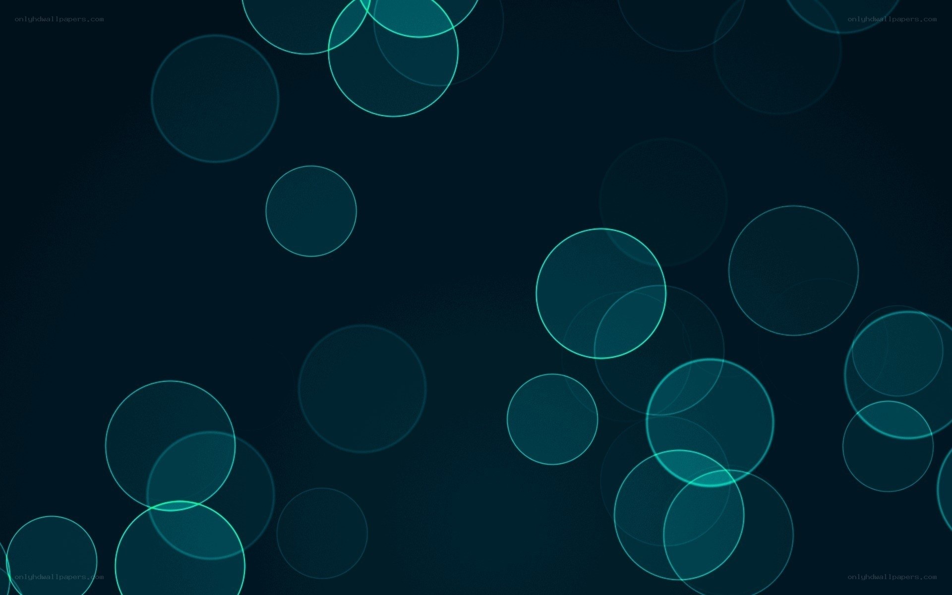 abstract teal circles