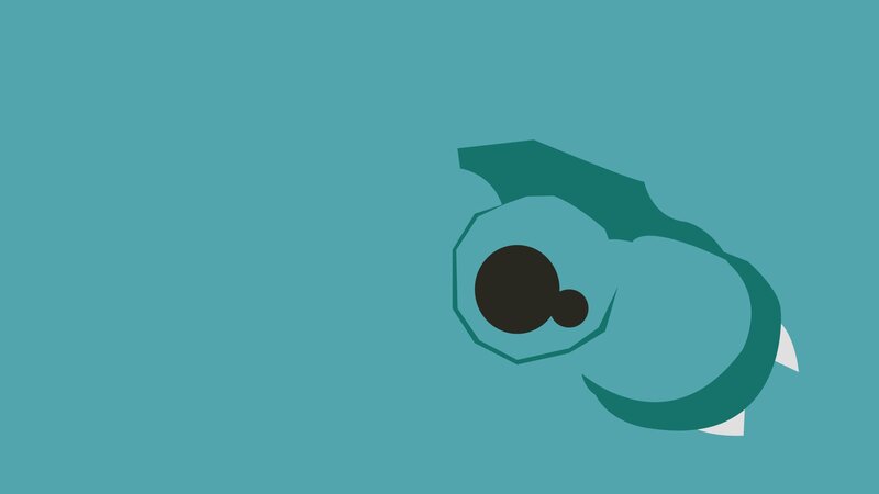 abstract teal creature design
