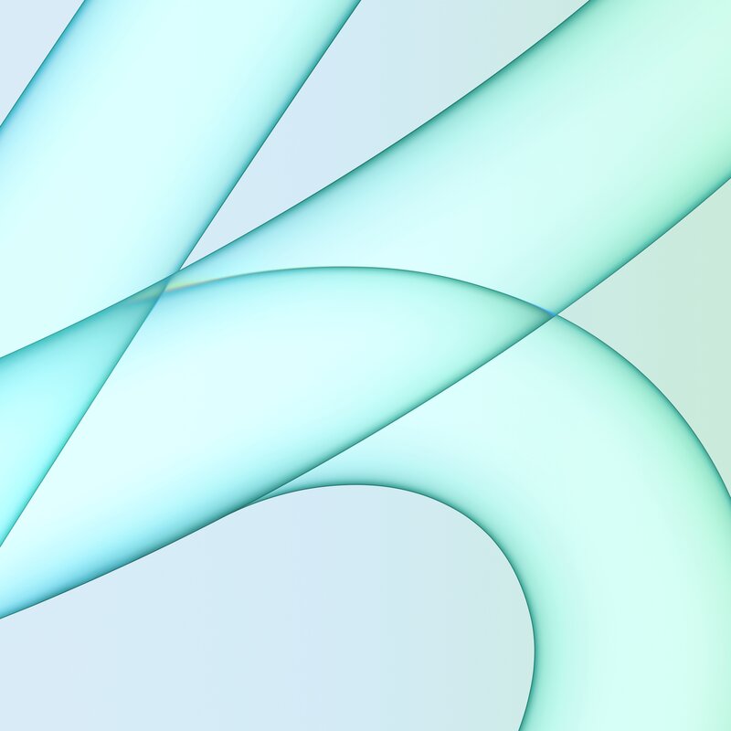 Abstract Teal Curves