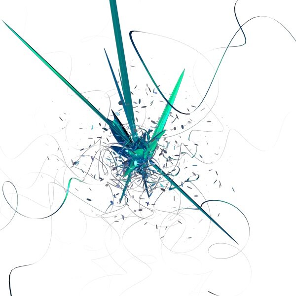 abstract teal explosion