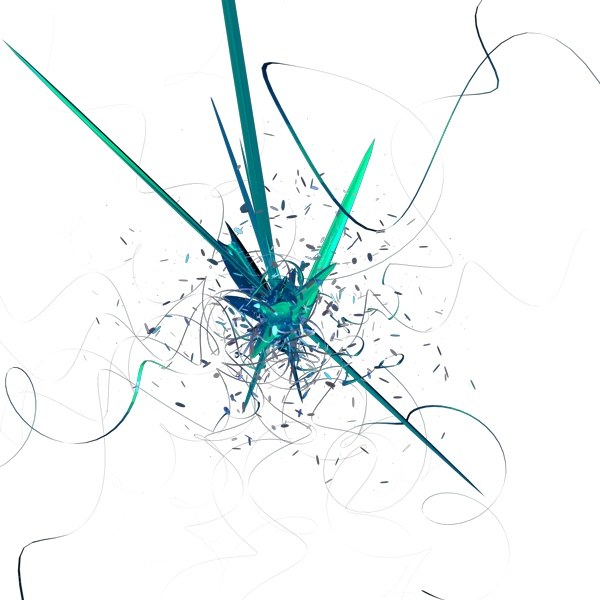abstract teal explosion