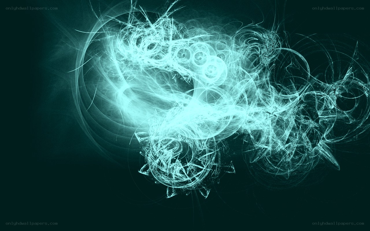 abstract teal fractal art