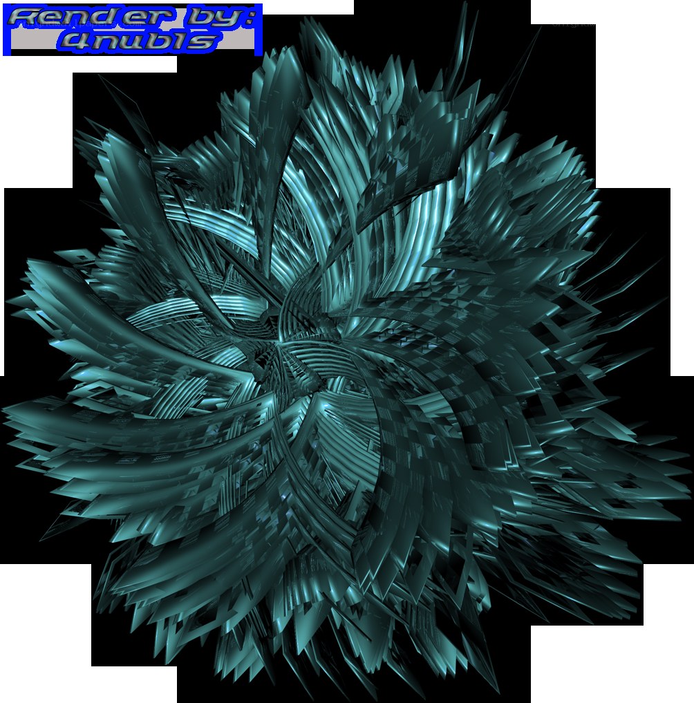 abstract teal fractal design