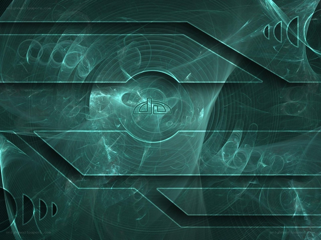 abstract teal fractal design