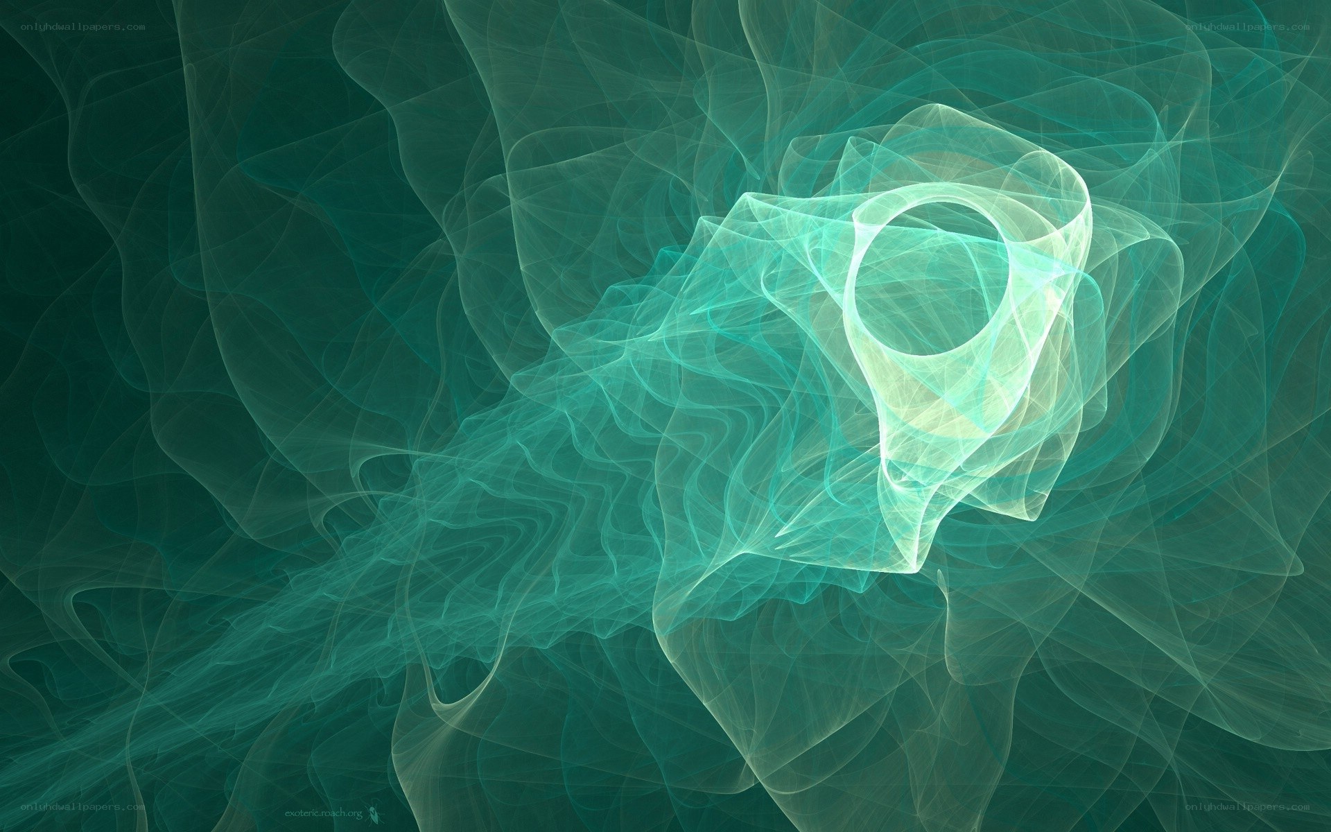 Abstract teal fractal design