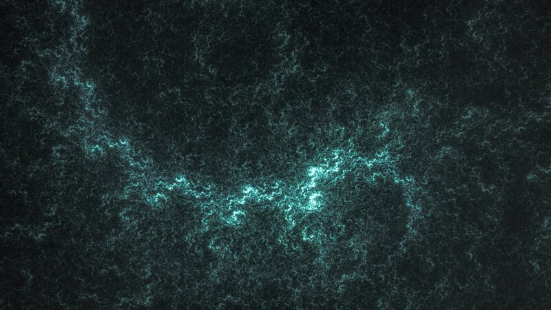 Abstract Teal Fractal Pattern — Mysterious