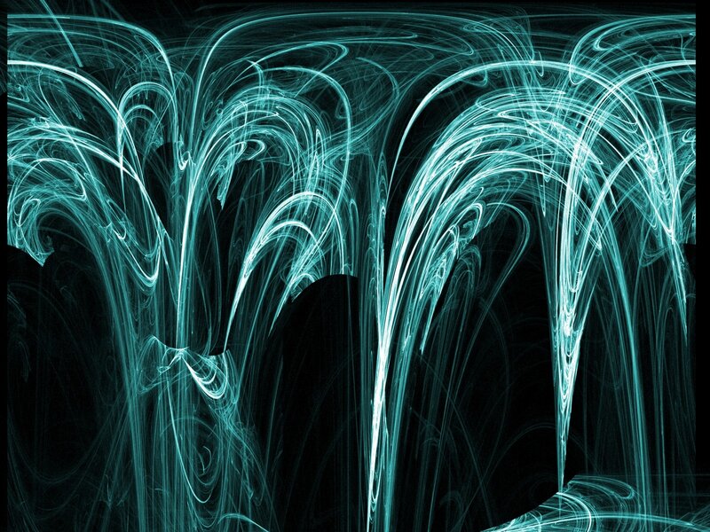 Abstract teal fractal patterns