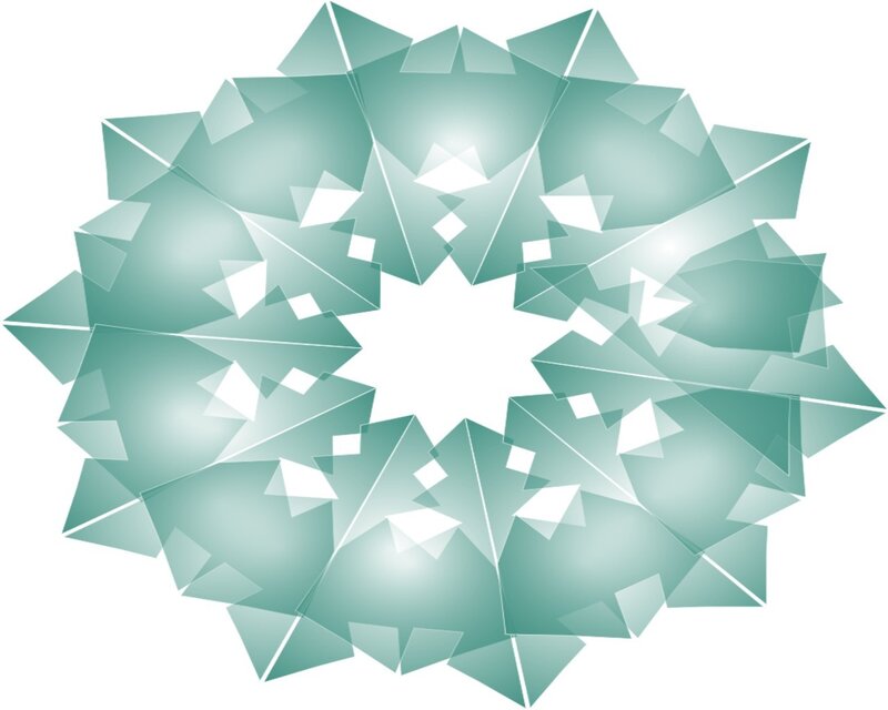 abstract teal geometric pattern