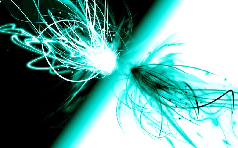 abstract teal light burst